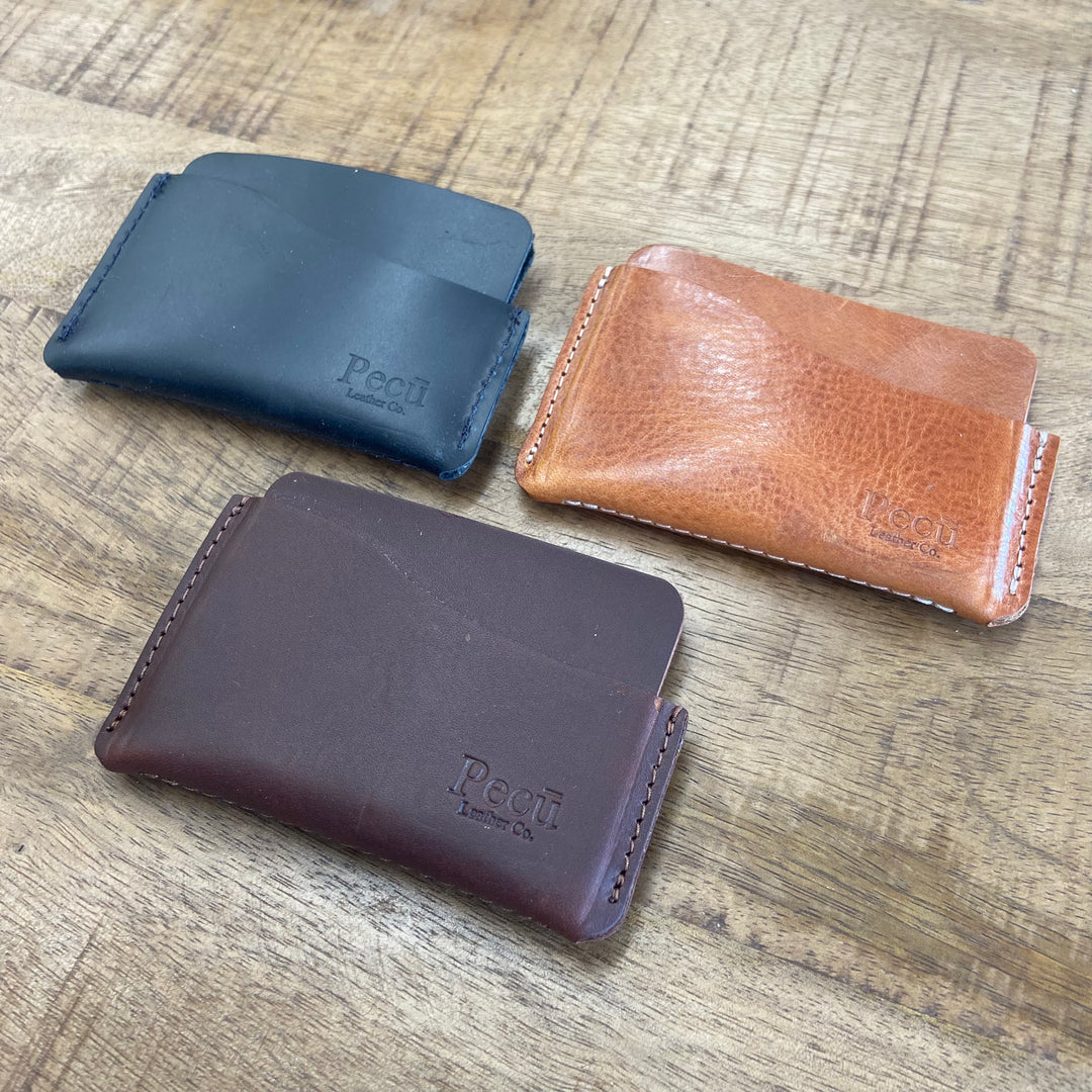 Blanco Minimalist Leather Wallet - Pecu Leather Co.