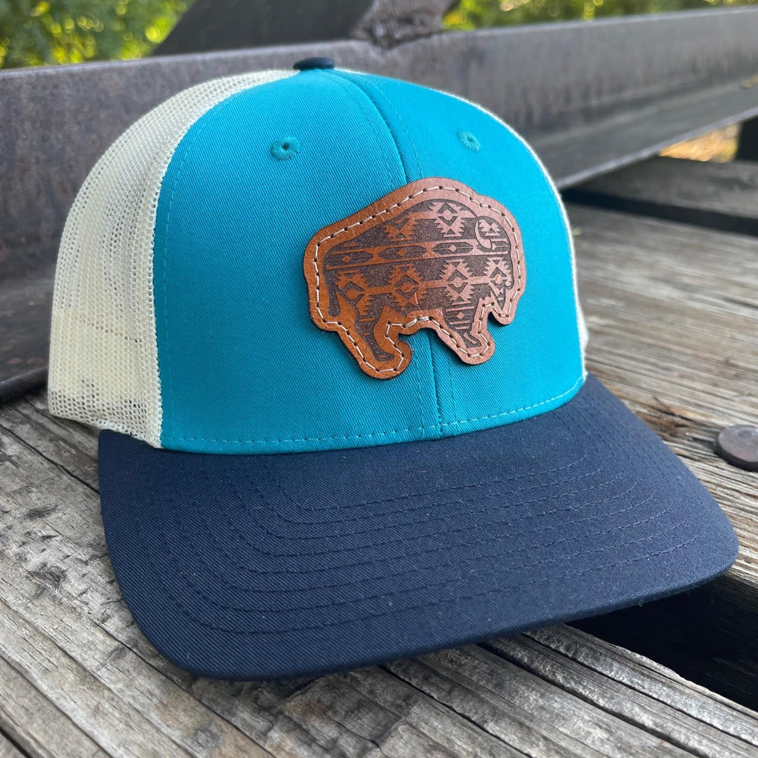 Buffalo - Low Profile Leather Patch Hat Style 115 - Pecu Leather Co.