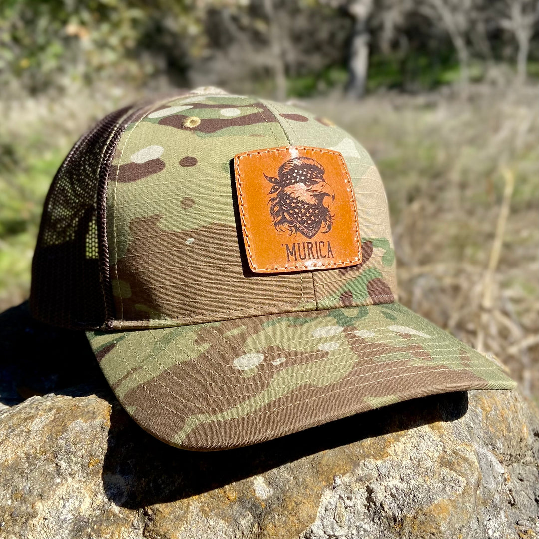 'Murica Multicam Ripstop Trucker - Pecu Leather Co.