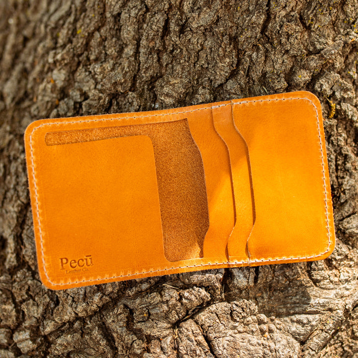 The Cahaba - Brown Leather Bifold Wallet - Pecu Leather Co.