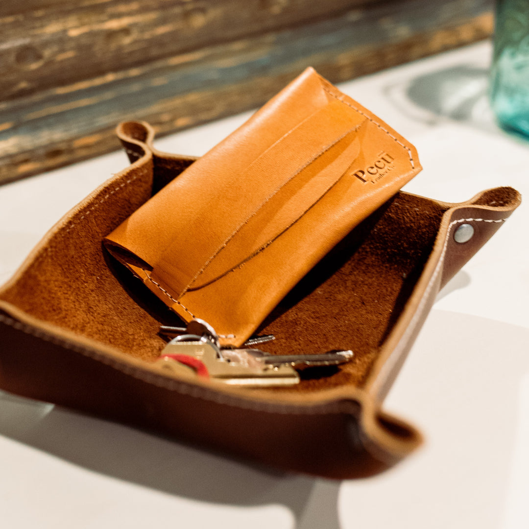 San Bernard Leather Desk Tray - Pecu Leather Co.