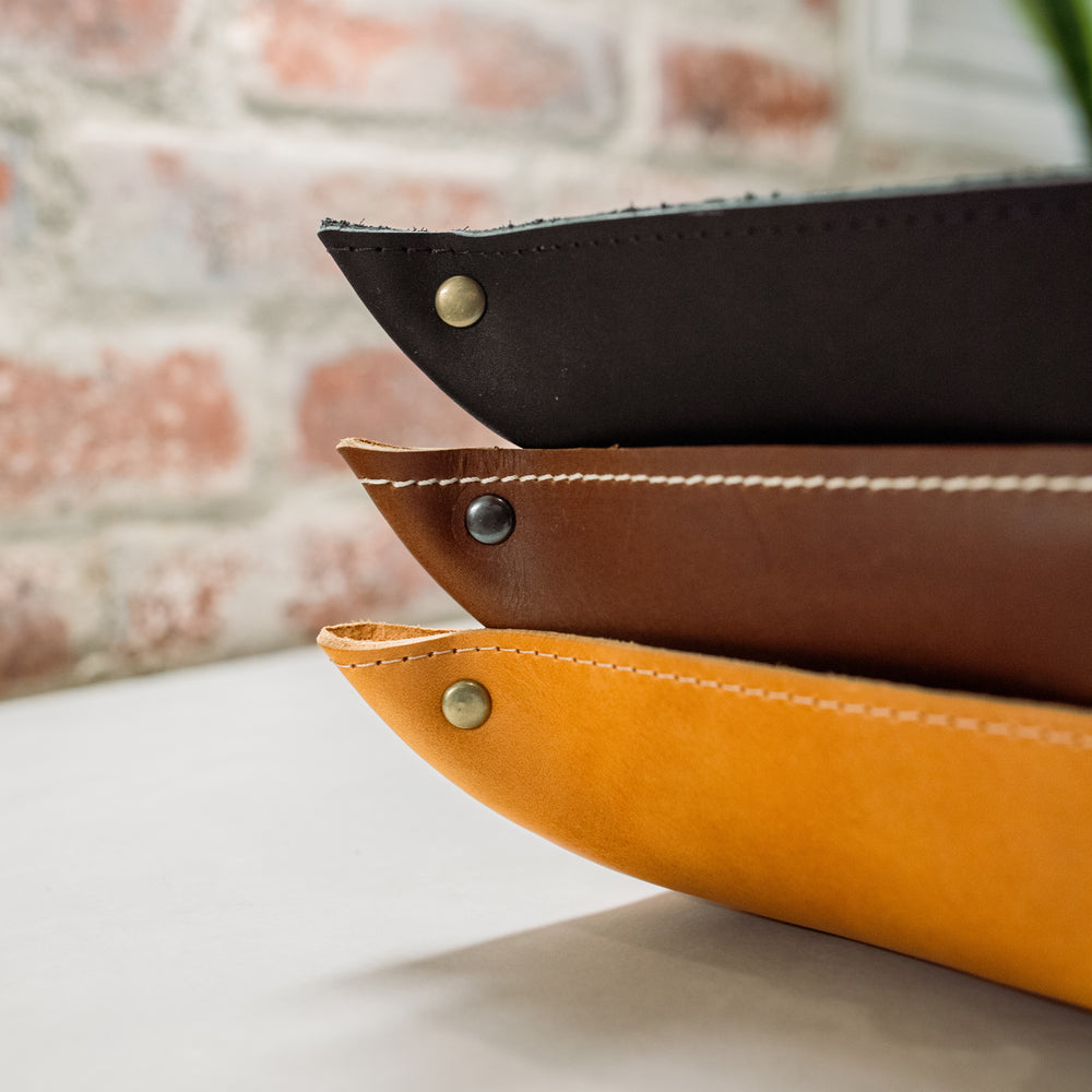 San Bernard Leather Desk Tray - Pecu Leather Co.