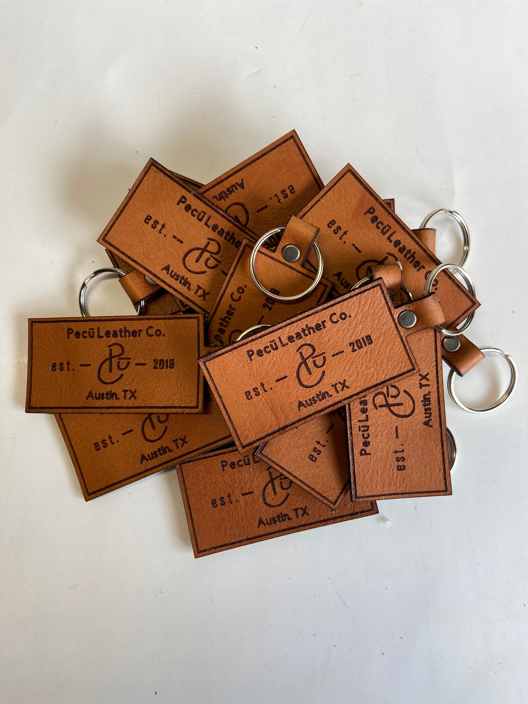 Custom Leather Keychain - Pecu Leather Co.