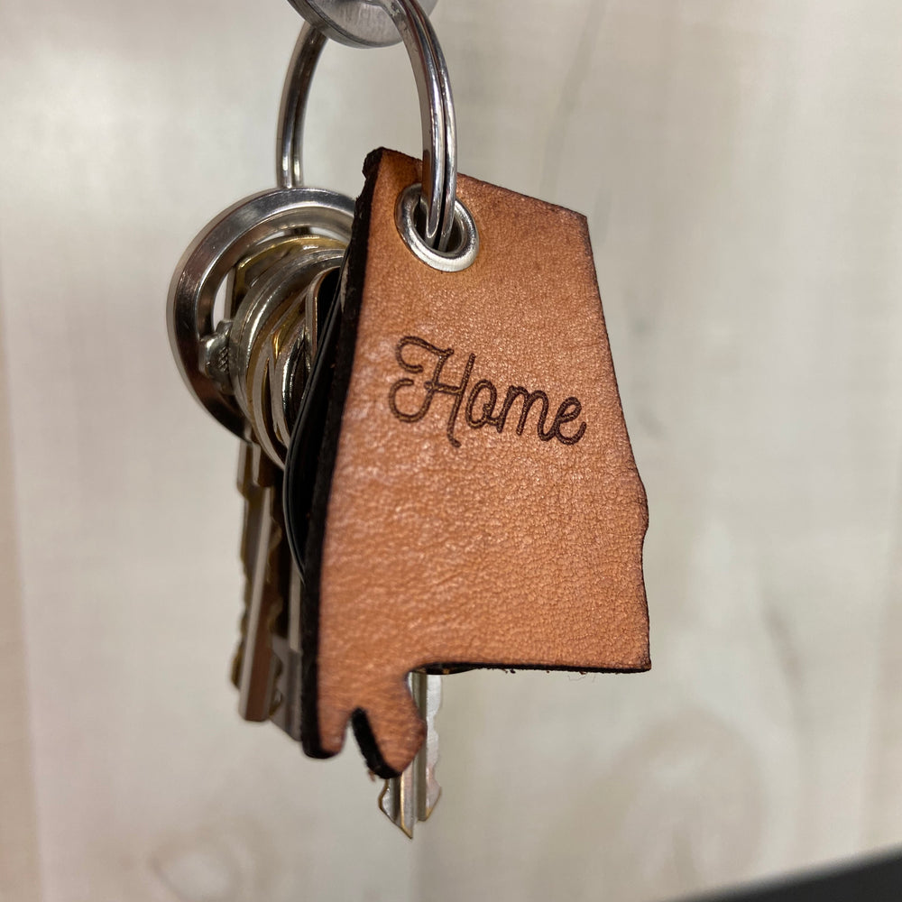 Personalized State Key Chain - Pecu Leather Co.