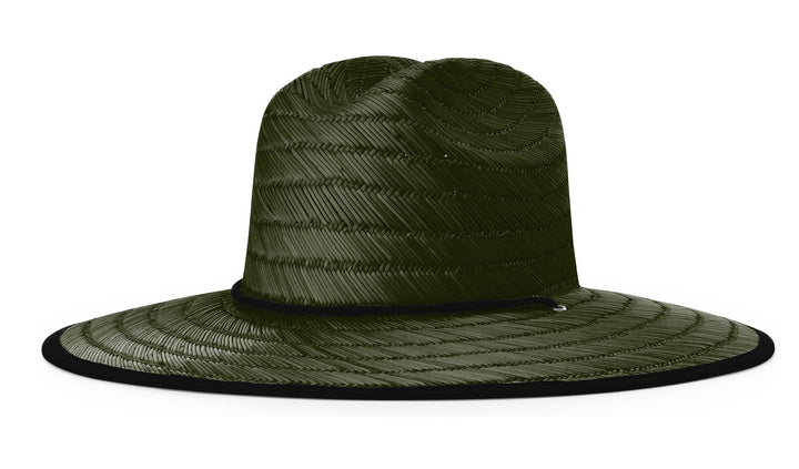 Custom Leather Patch Straw Hat - Pecu Leather Co.