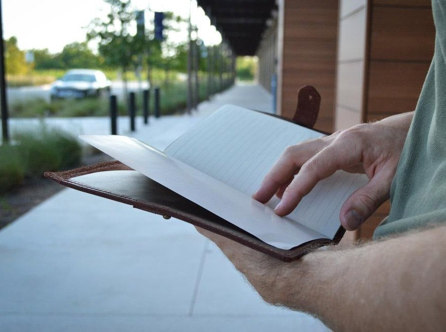 The Leon - Leather Moleskine Journal Cover - Pecu Leather Co.
