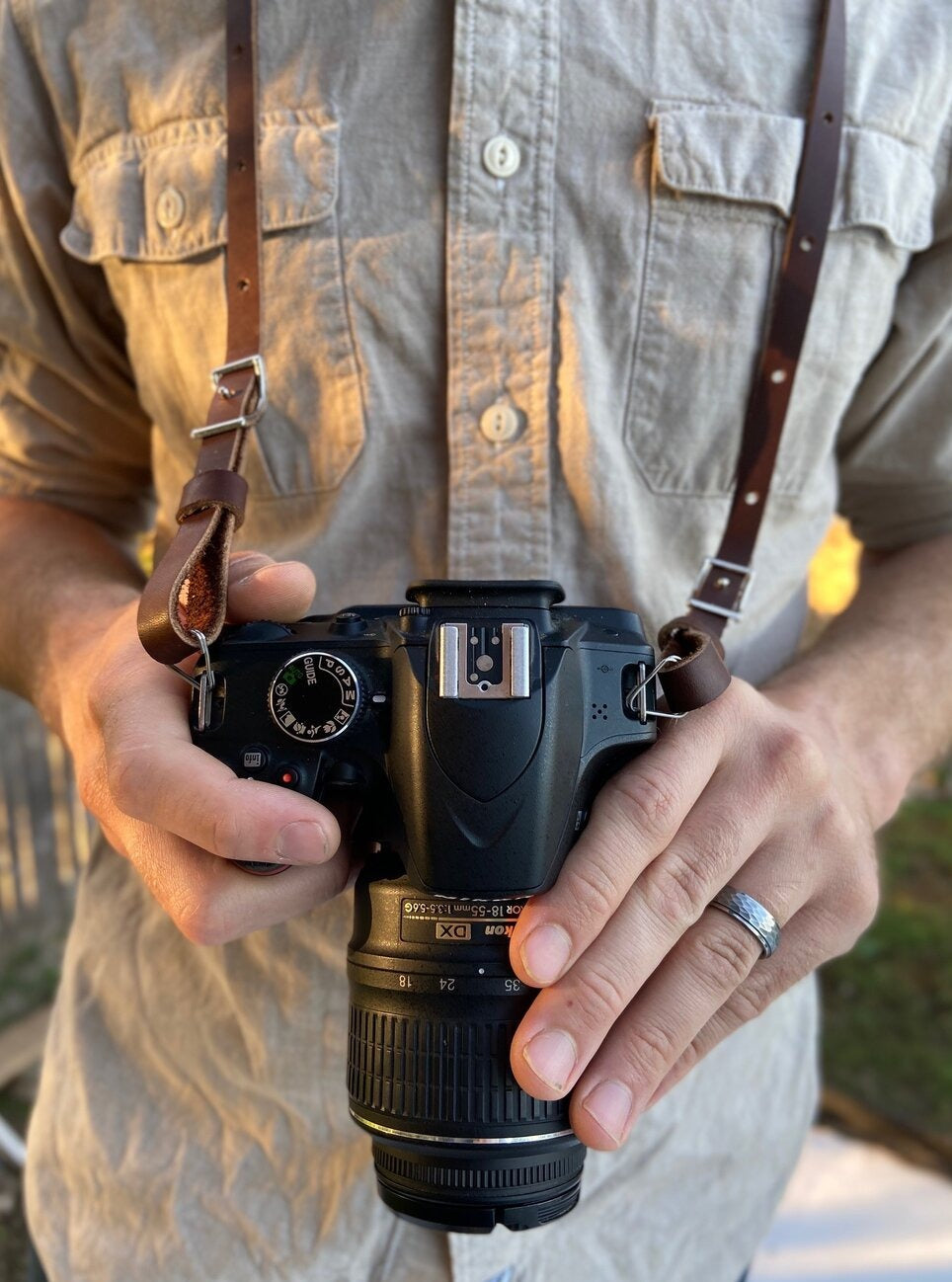 The Bates - Leather Camera Strap - Pecu Leather Co.