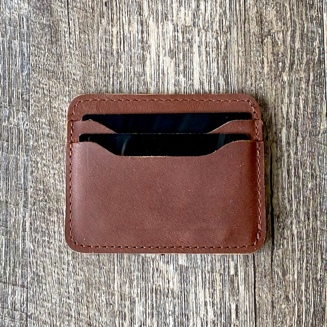 The Nolan - Leather Front Pocket Wallet - Pecu Leather Co.