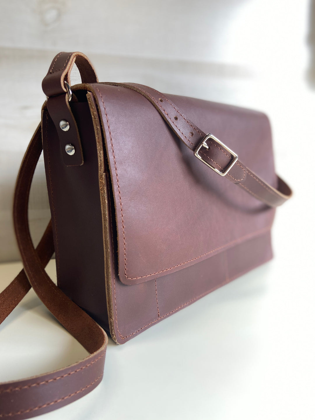 The Sullivan - Mini Messenger Bag - Pecu Leather Co.