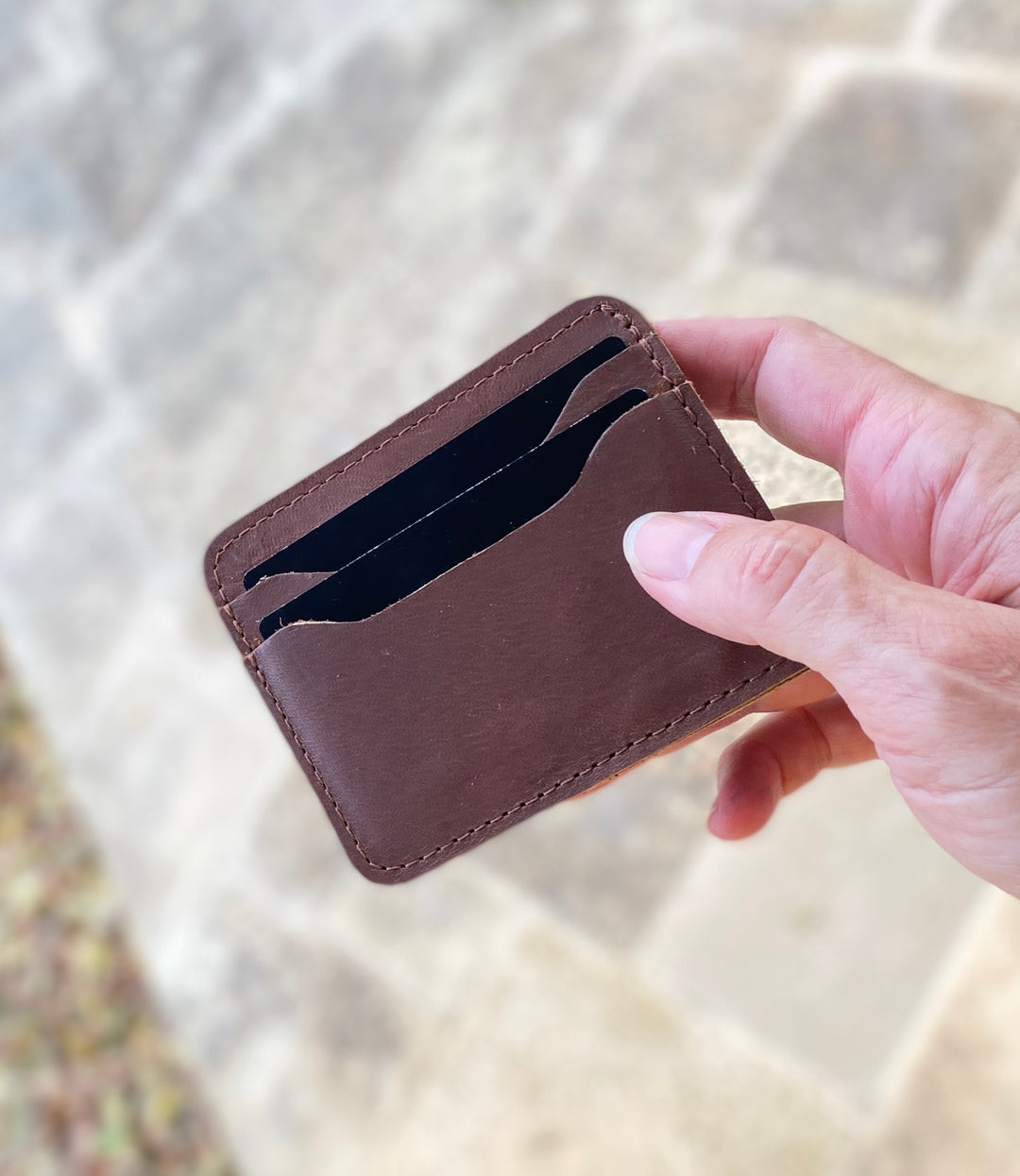 The Nolan - Leather Front Pocket Wallet - Pecu Leather Co.