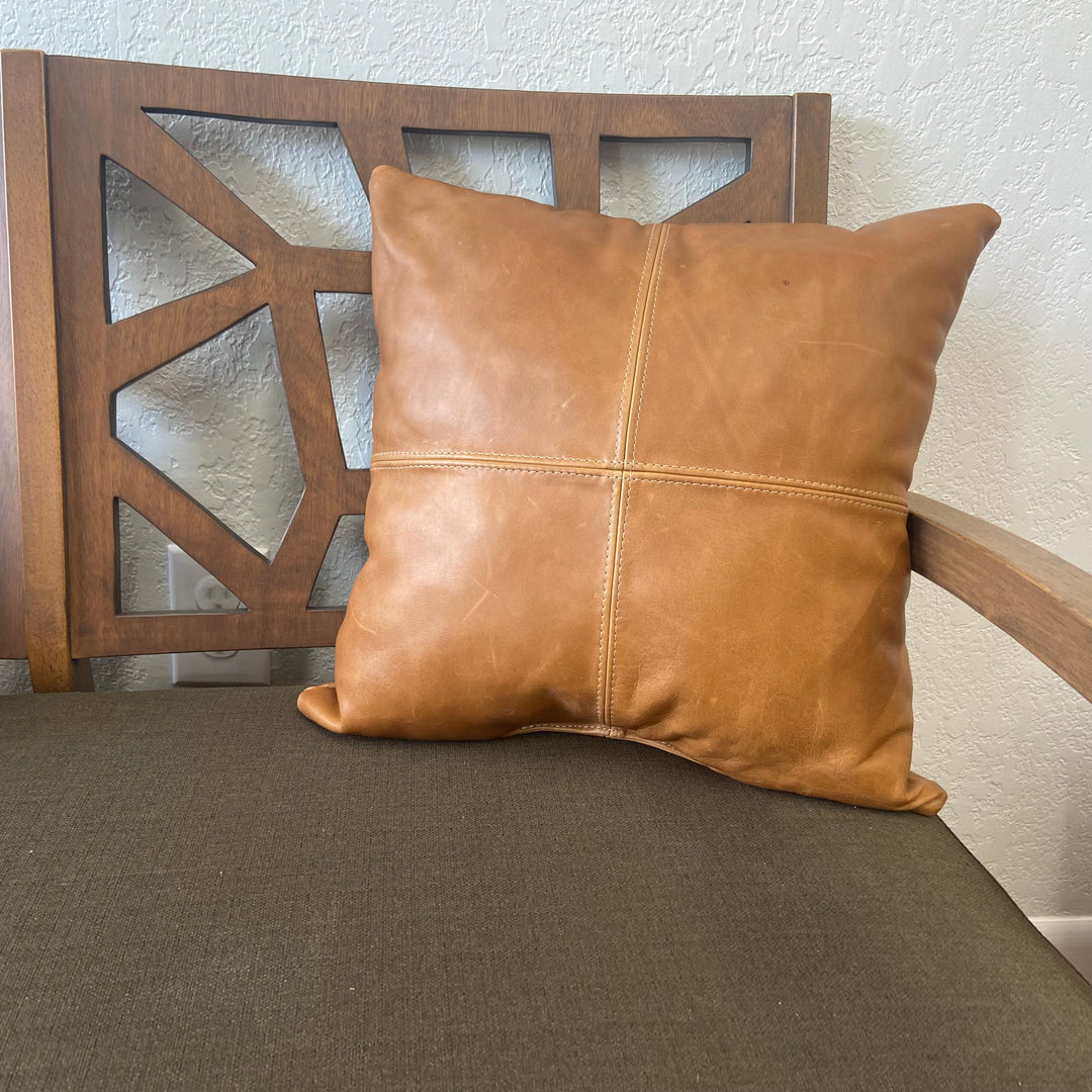 Full Grain Leather Pillow