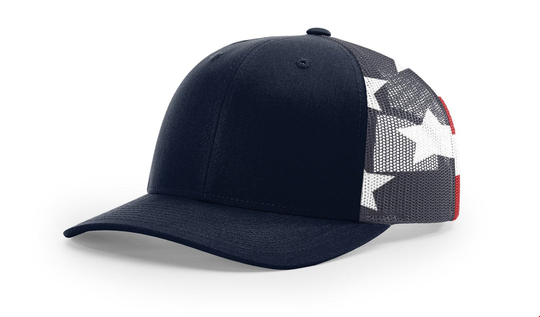 Camo Trucker 112 - Custom Leather Patch Hat