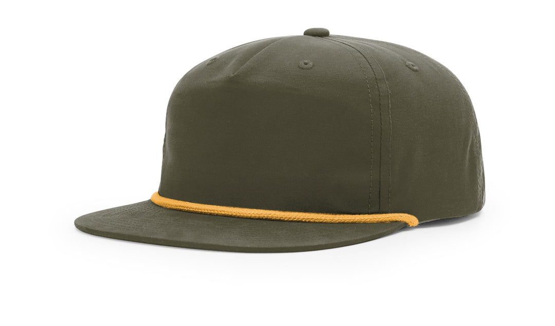 Custom Rope Hat Flat BIll  256 UMPQUA -  Custom Leather Patch Hat