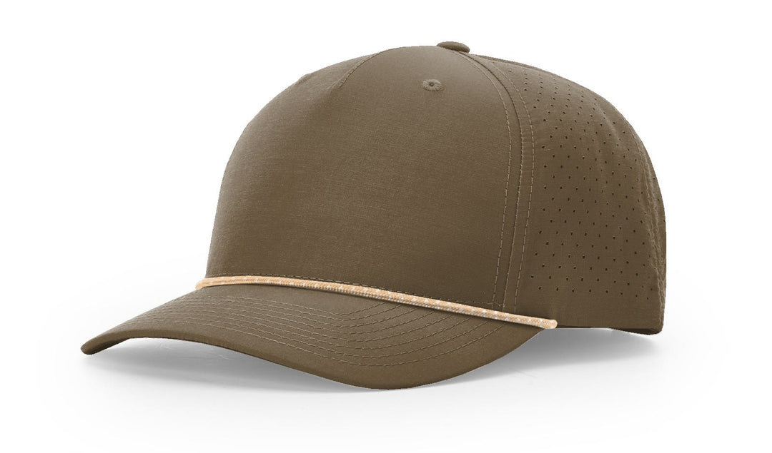 Perforated Rope Trucker 355 - Custom Leather Patch Hat