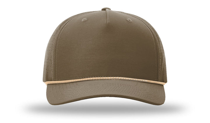 Perforated Rope Trucker 355 - Custom Leather Patch Hat