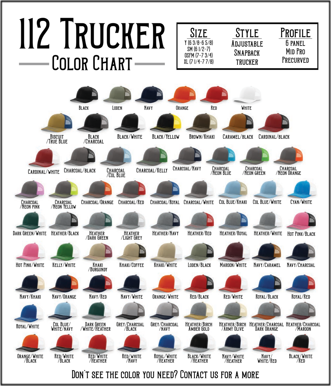 Traditional Trucker 112 - Custom Leather Patch Hat