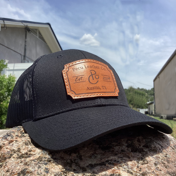 (New) Low Profile Trucker 115 - Custom Leather Patch Hat