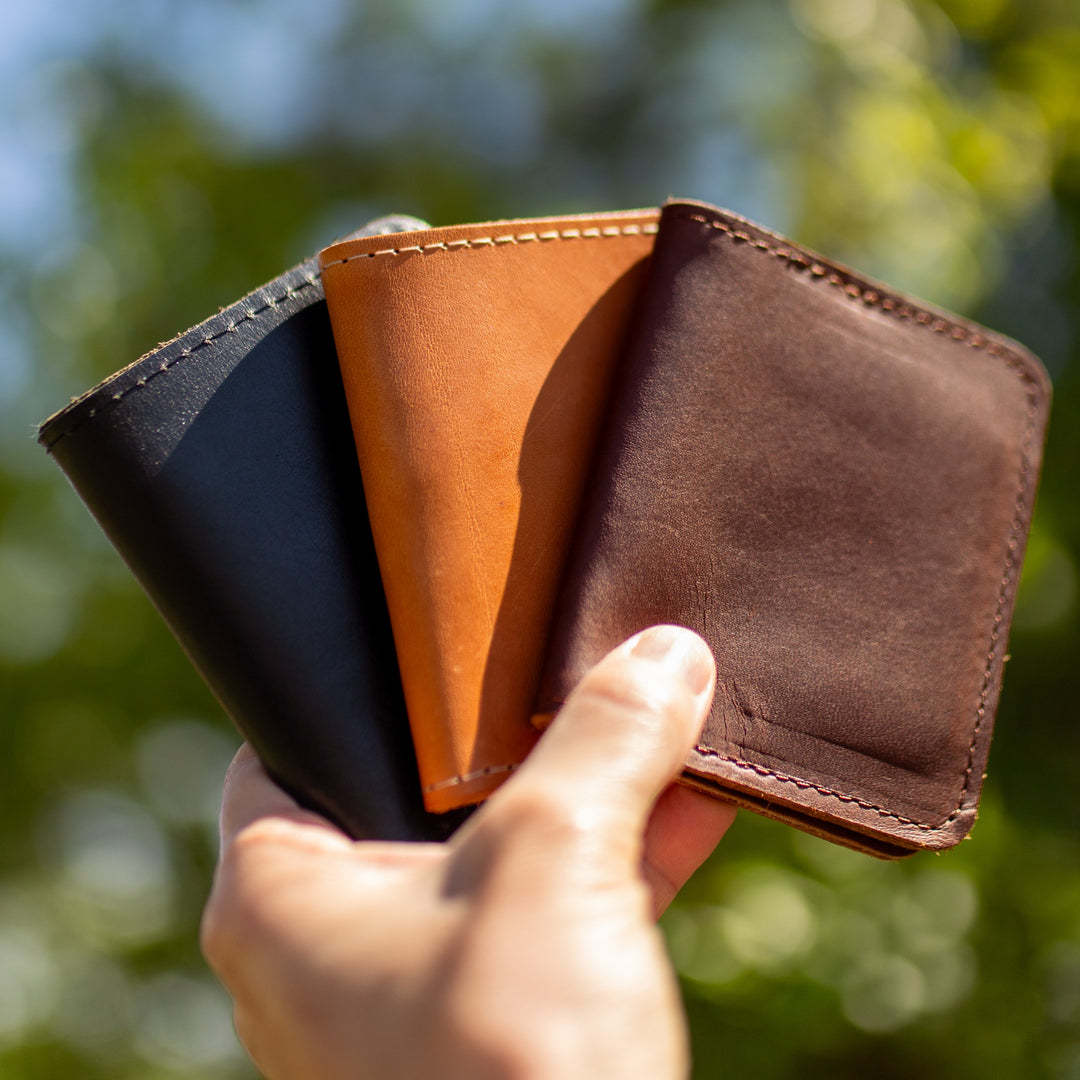 The Cahaba - Brown Leather Bifold Wallet - Pecu Leather Co.