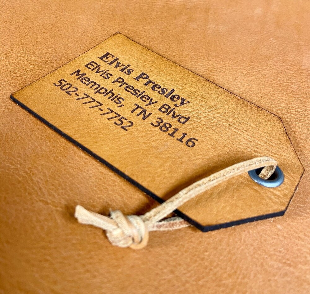 Personalized Leather Luggage Tag - Pecu Leather Co.