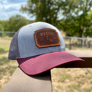 Custom Leather Patch Trucker Hat - Pecu Leather Co.