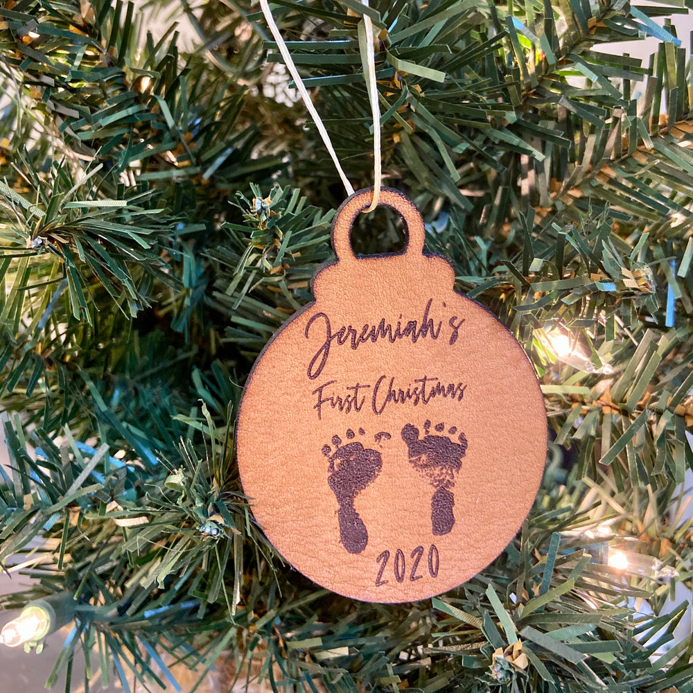 Personalized Christmas Tree Ornament - Pecu Leather Co.