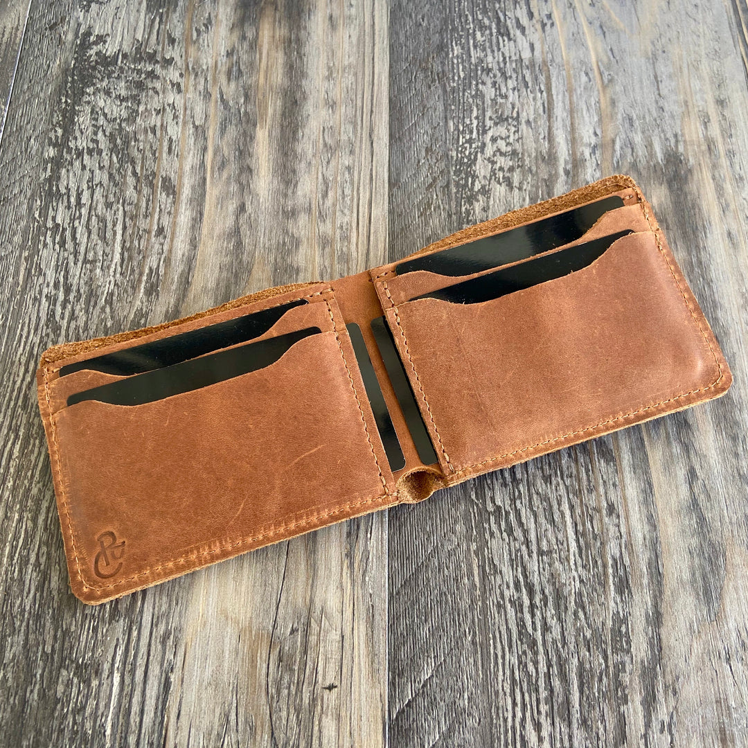 The Attoyac - Brown Leather Bifold Wallet - Pecu Leather Co.