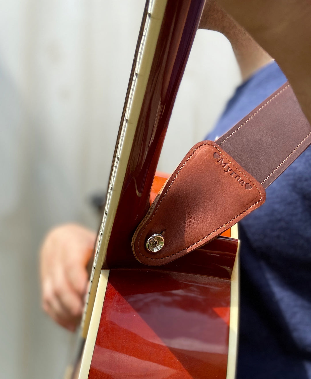 The Anderson - Personalized Leather Guitar Strap - Pecu Leather Co.