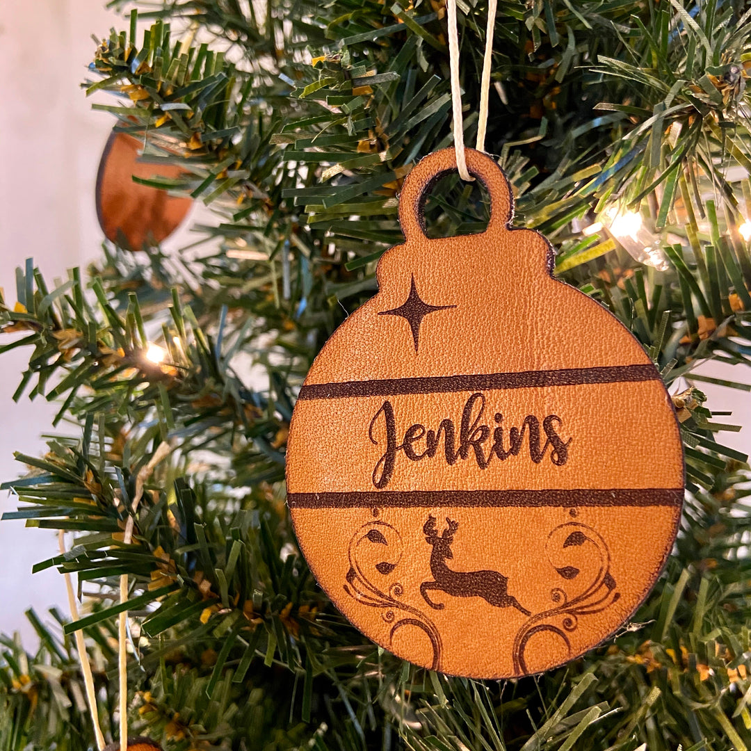 Personalized Christmas Tree Ornament - Pecu Leather Co.