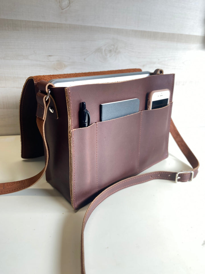 The Sullivan - Mini Messenger Bag - Pecu Leather Co.